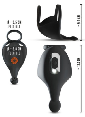Cock ring with RC ball massager